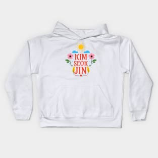 Kim Seokjin - Floral BTS Army Member Jin Kim Seok-jin - Sunny Spring Kids Hoodie